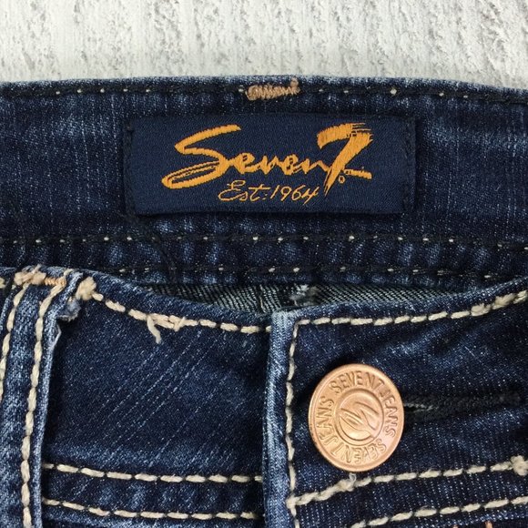 Seven7 Dark Wash Jean Shorts, Size 4, EUC - Picture 2 of 7